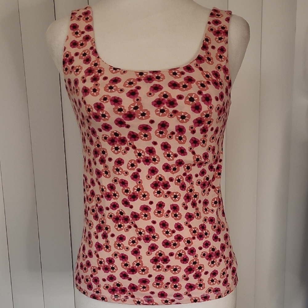 J Jill Floral Pink Sleeveless Top